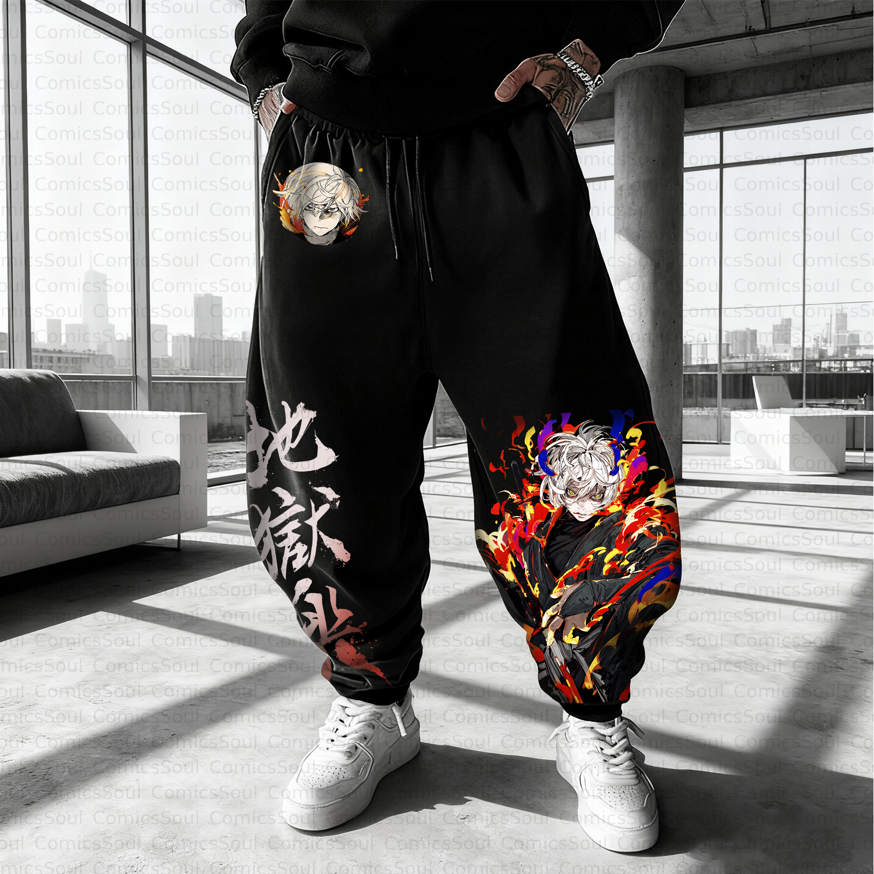 Unisex Casual Anime Streetwear Pant