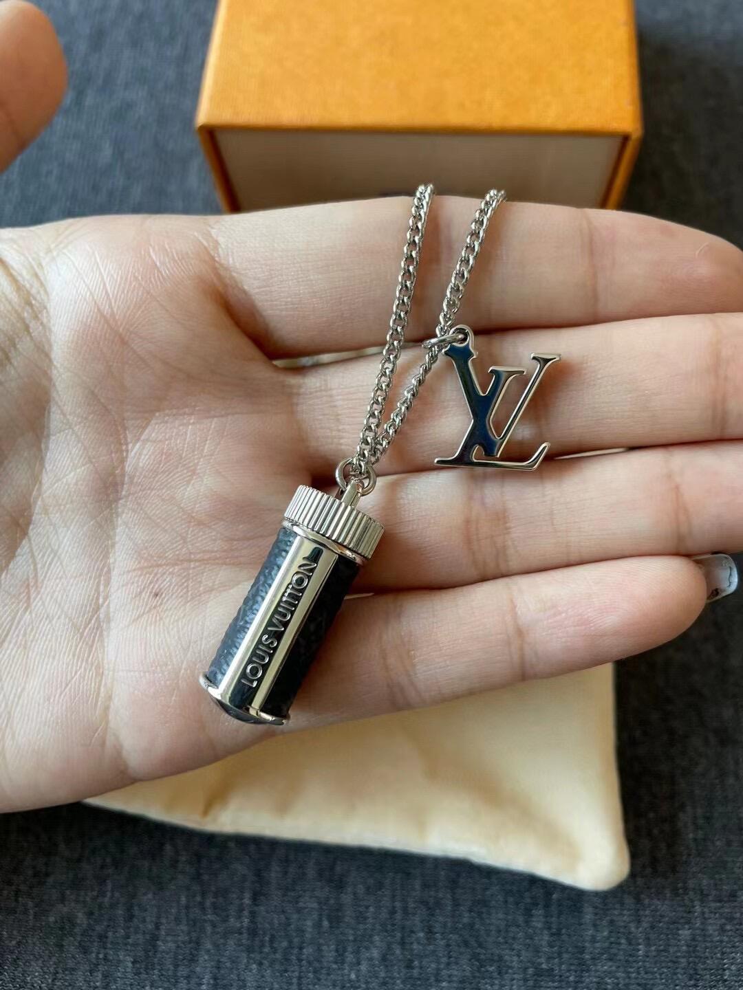 Louis Vuitton Perfume Bottle Necklace - Original Replica Club