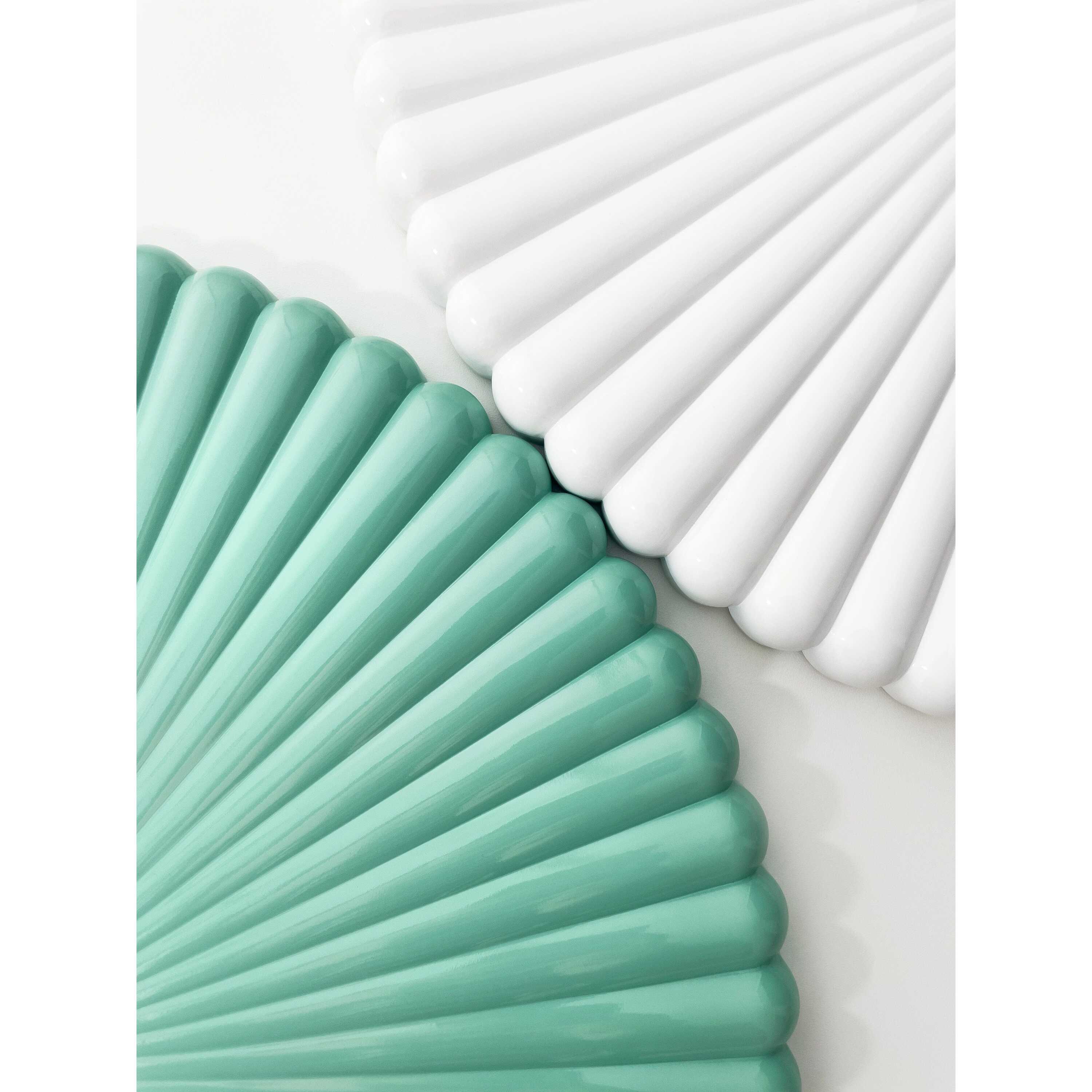 NeXtime - Wandklok 40cm - Stil - Groen - Polyresin - NeXtime 'Mousse'