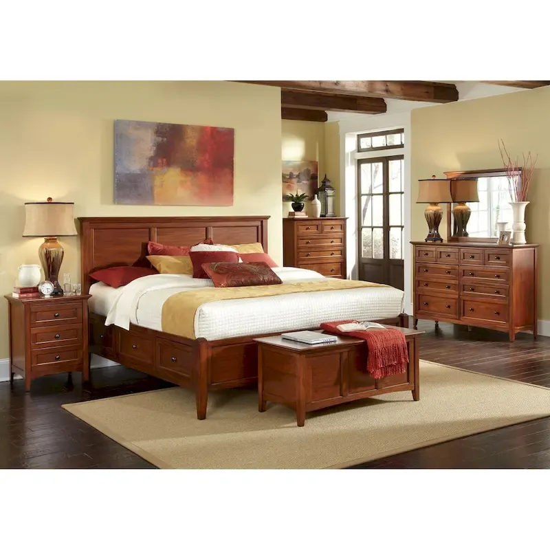 Simply Solid Aiden 6-Piece Queen Bedroom Set in Solid Wood