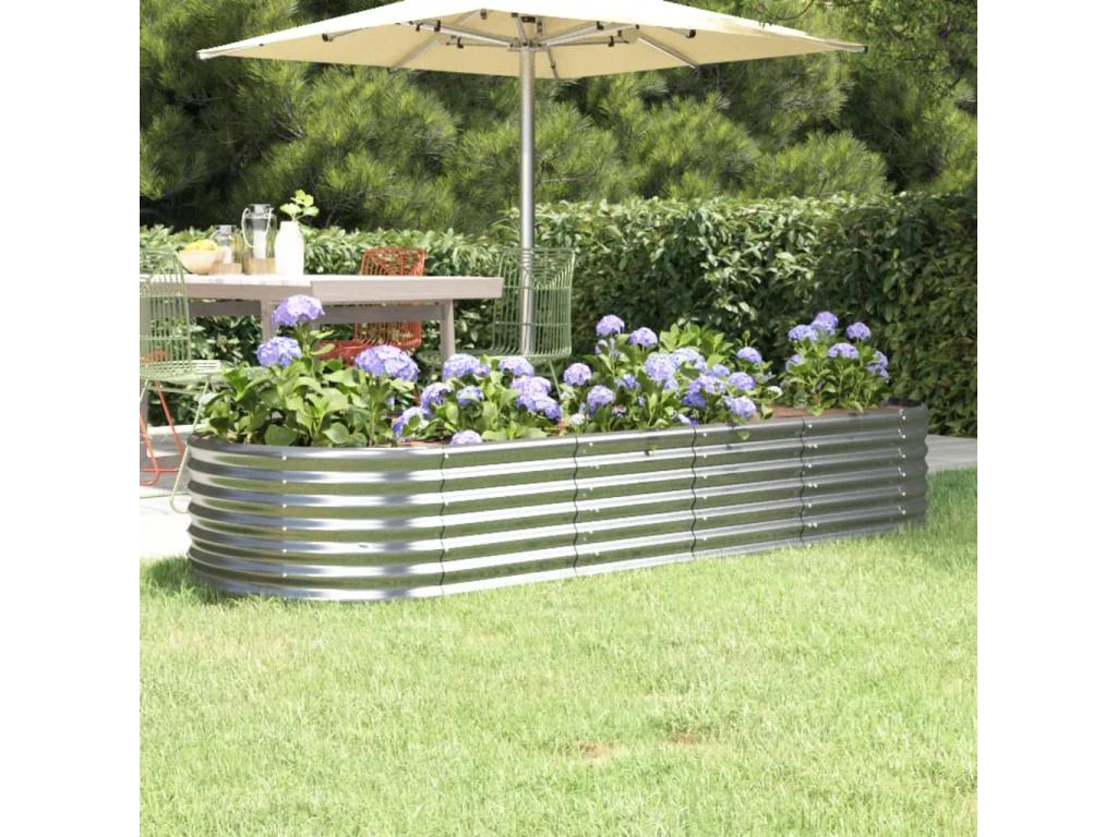 Decoratodo acero recubrimiento polvo plata 224x80x36 cm