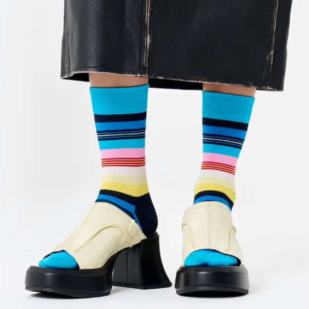 Happy Socks - Chaussette à rayures - Bleu