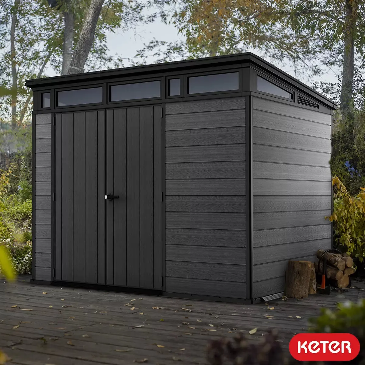 Keter Cortina Resin Garden Shed - Grey