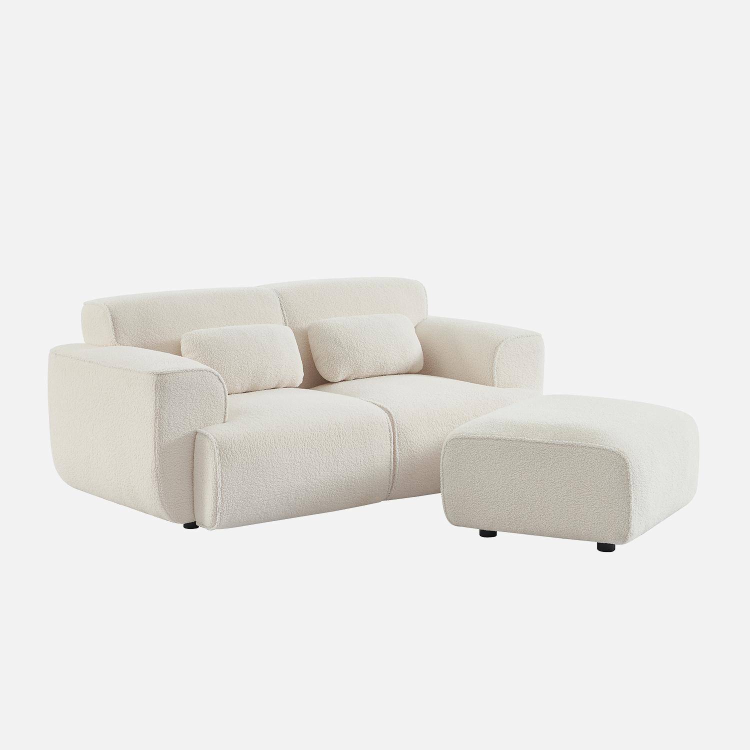 Wallas - Reposapiés para sofá Wallas borreguito, 2 plazas