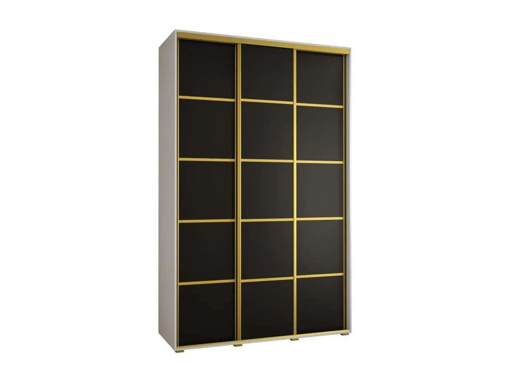 ARMARIO Alkifurniturees 4 DE PUERTAS CORREDERAS 235.2/170/45 3 puertas (Blanco/Negro/Oro) 20661STAY