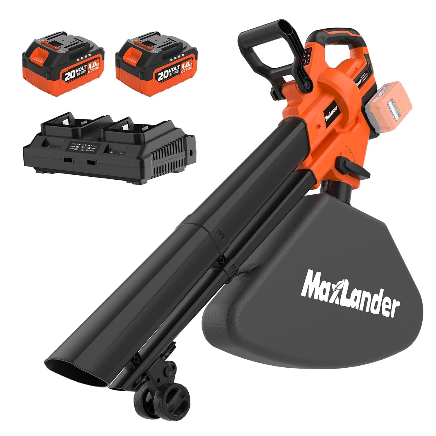 MAXLANDER 40V Cordless Leaf Blower Vacuum Mulcher, Leaf Vacuum with 40L Bag - image 2