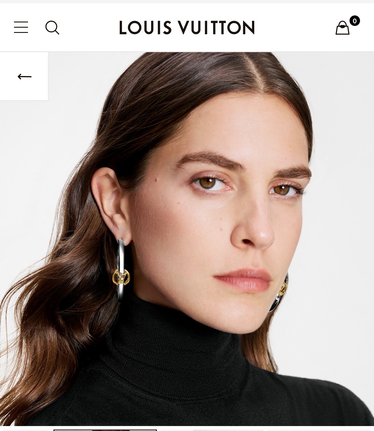 Louis Vuitton Large Half Mixed Metal Color Hoop Earrings - Original Replica Club