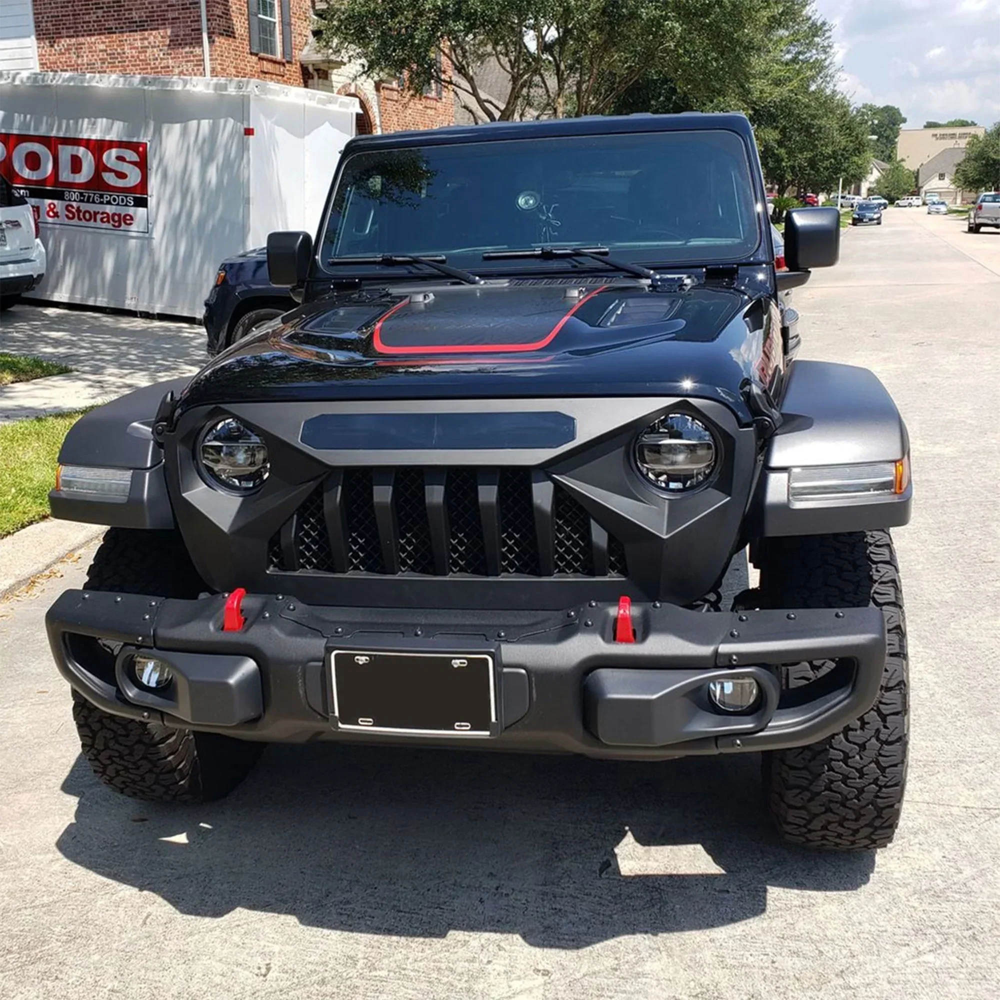 AMERICAN MODIFIED Demon Grille With Red Lights For 18-21 Wrangler/Gladiator - Image 8 AMERICAN MODIFIED Demon Grille With Red Lights For 18-21 Wrangler/Gladiator - Image 8