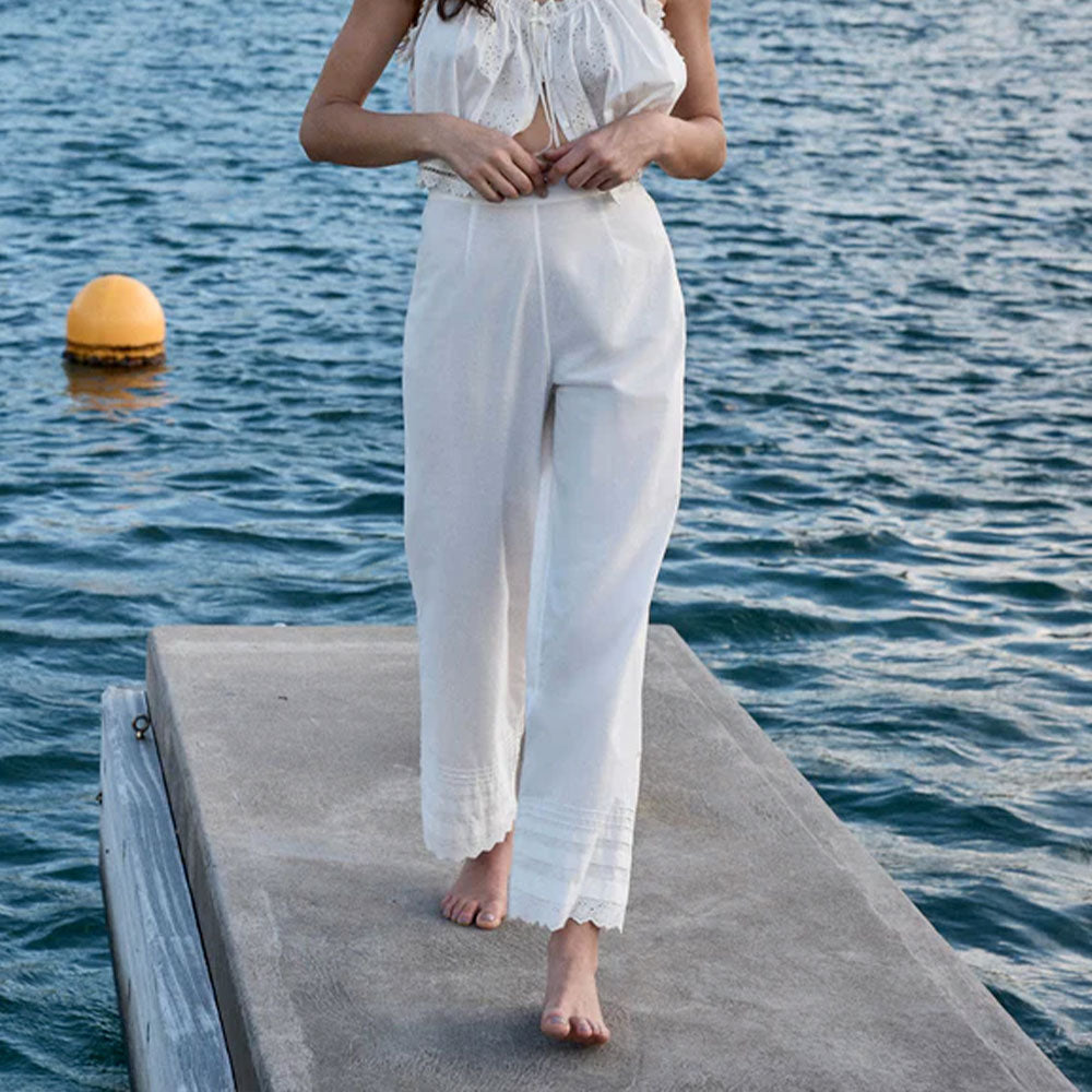 Dôen - Pantalon Francisca - Blanc Powder