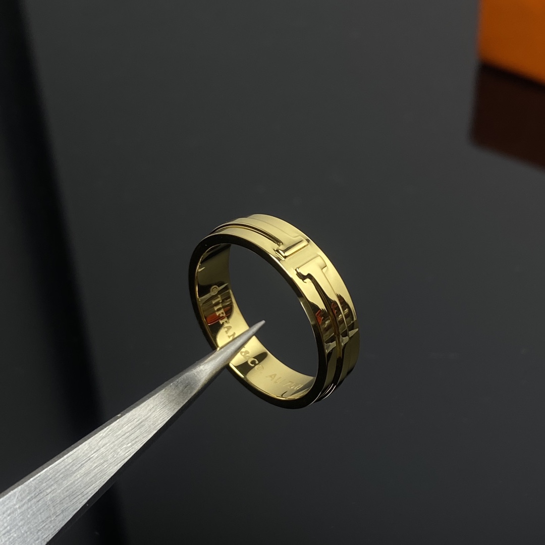 Tiffany Smooth Double T Wide Ring - Original Replica Club
