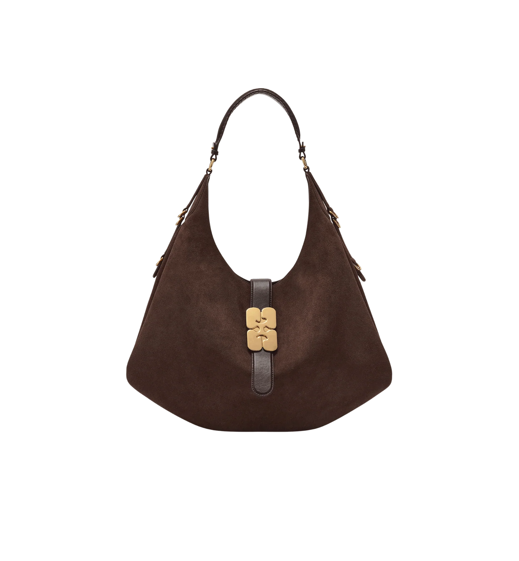 GANNI Kat Large Suede Bag