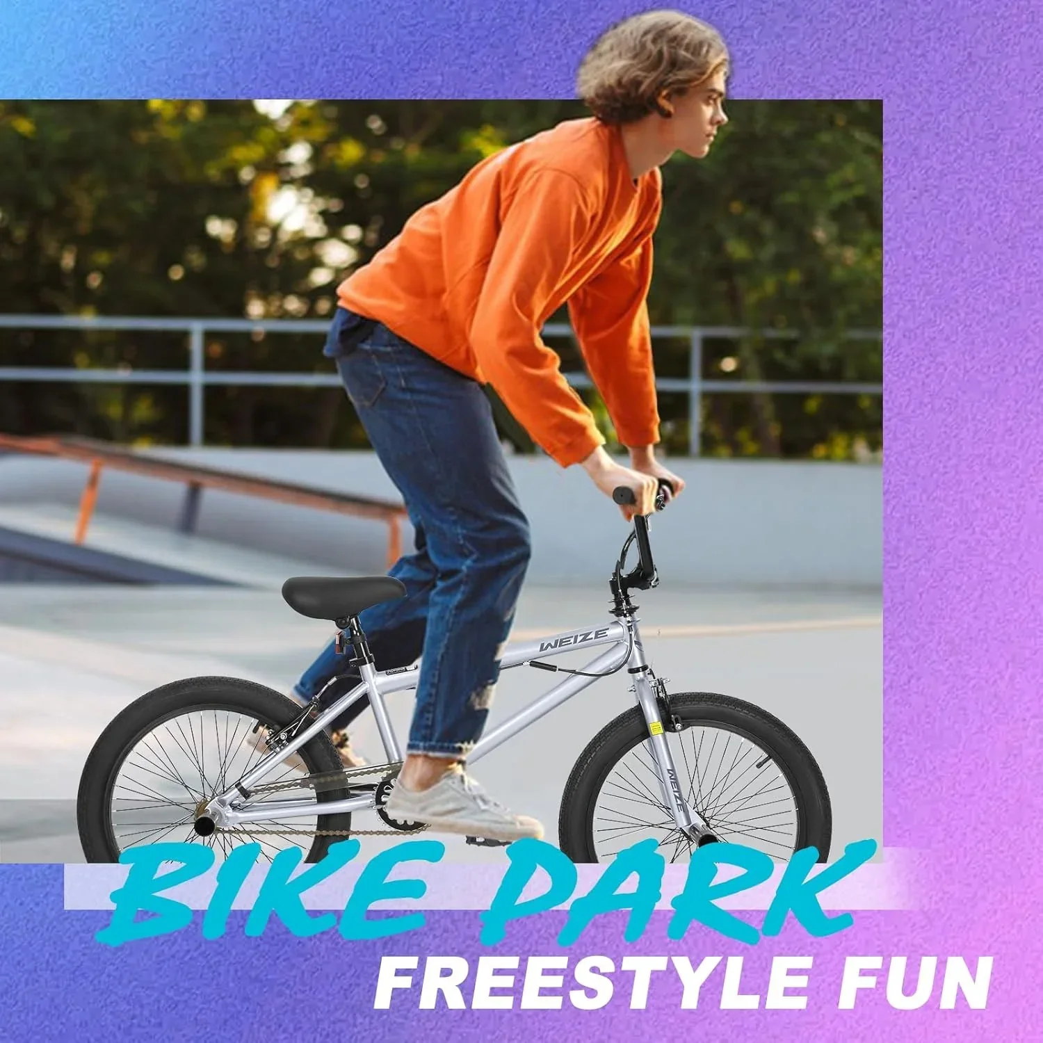WEIZE Freestyle BMX Bike 20 Inch With 360 Degree Rotor - Image 8 WEIZE Freestyle BMX Bike 20 Inch With 360 Degree Rotor - Image 8