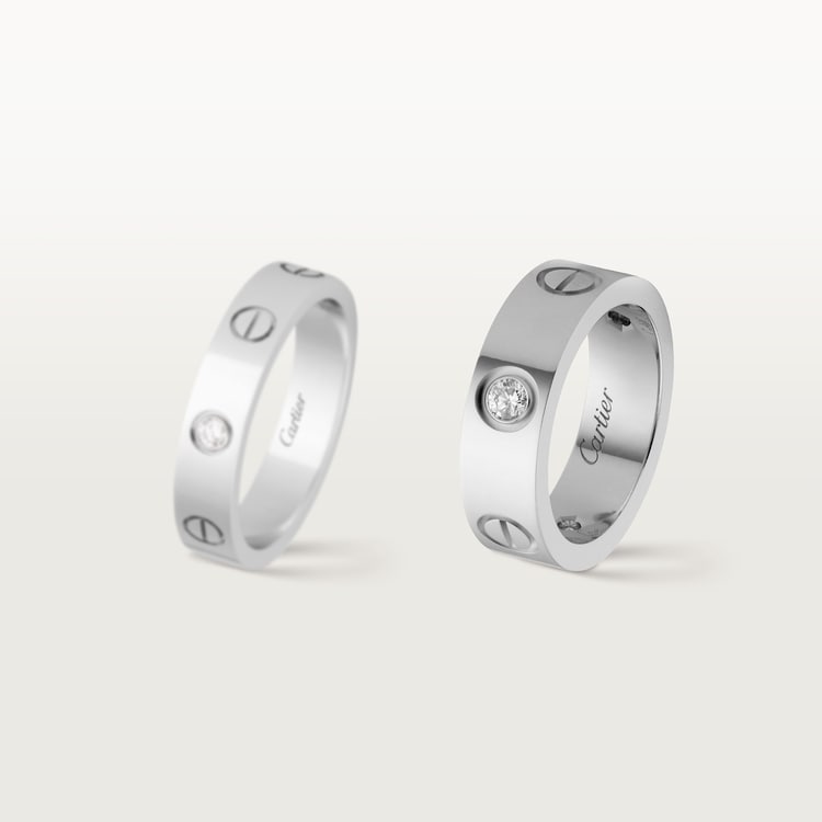 Replicate LOVE ring, classic model, 3 diamonds(1:1 replica) - Original Replica Club