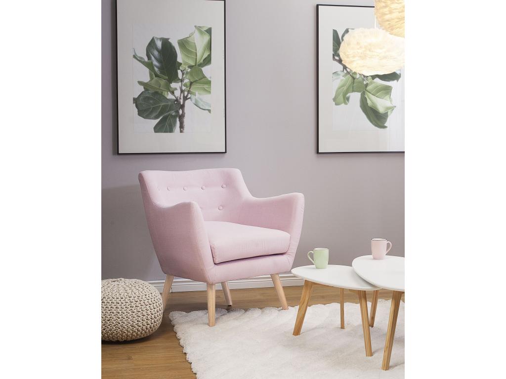 Sillón DRAMMEN Tela Rosa