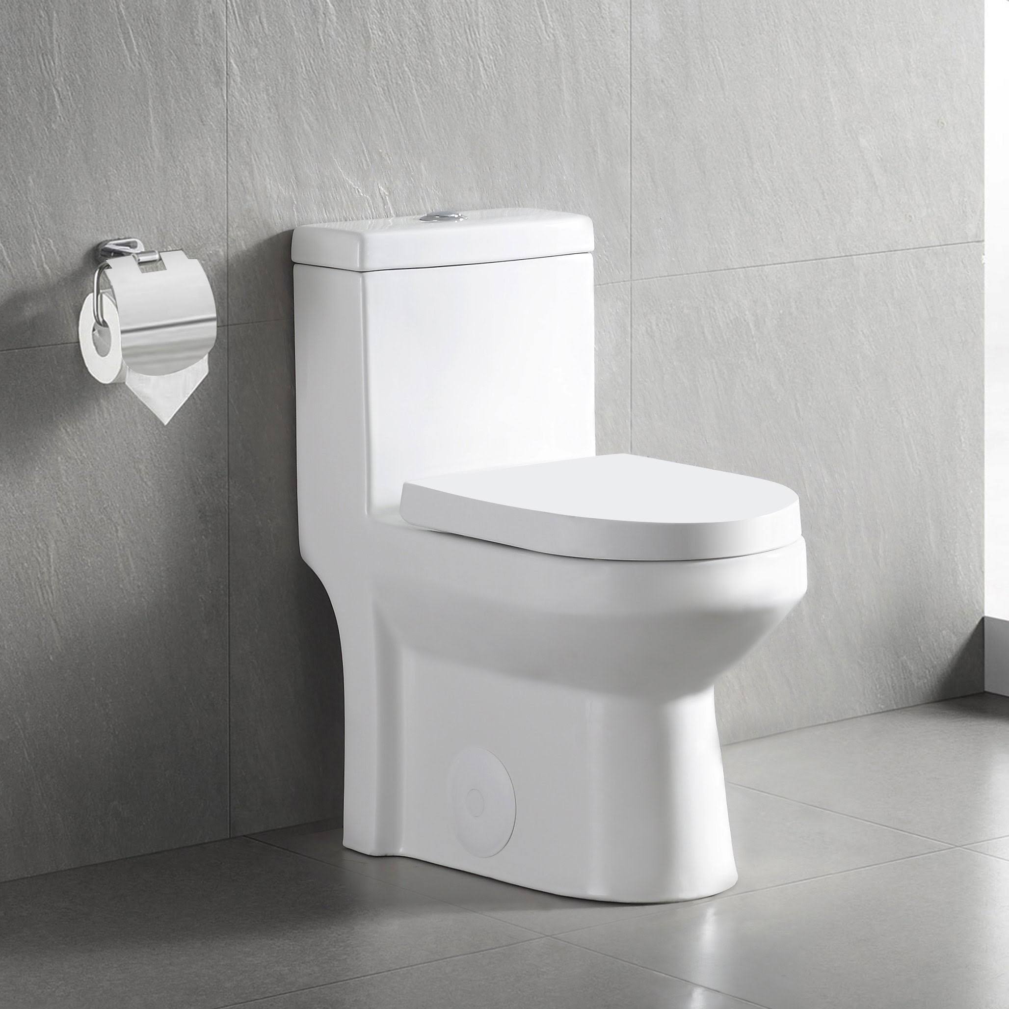 DeerValley DV-1F52812 Liberty Dual-Flush Elongated One-Piece Toilet (Seat Included)