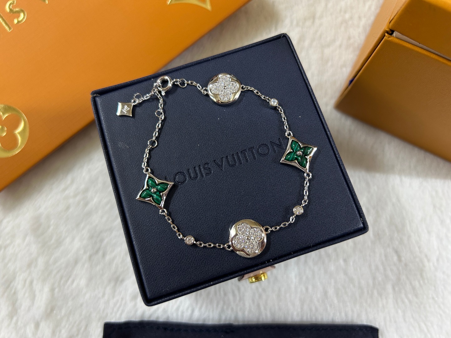 Louis Vuitton Malachite Color Blossom Bracelet - Original Replica Club