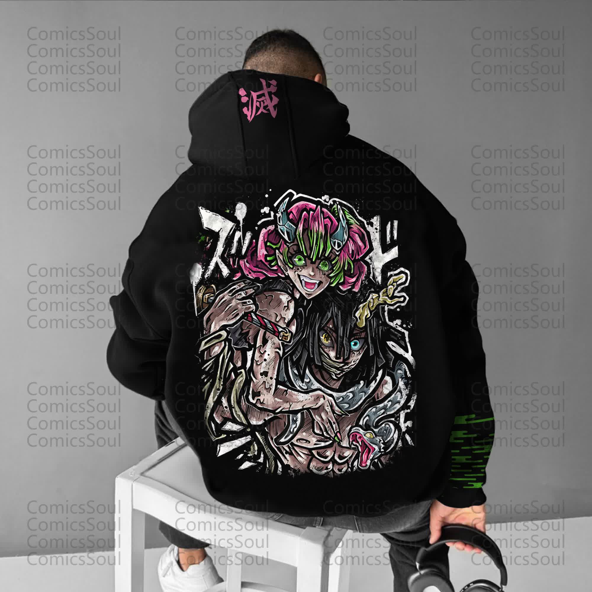 Unisex “Comicssoul” Anime Graphic Streetwear Vintage Hoodie