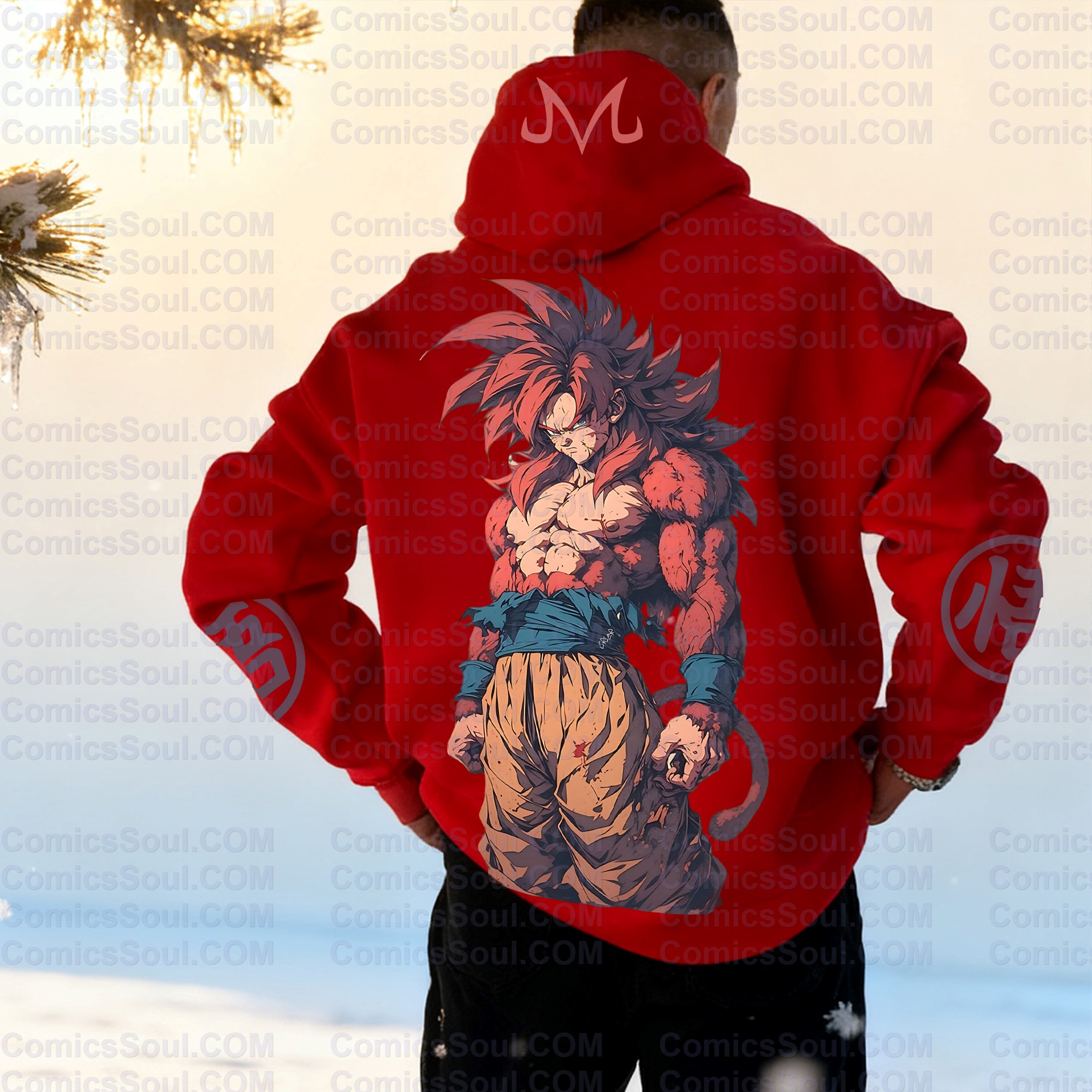 Plus Velvet Unisex Anime Graphic Streetwear Vintage Hoodie