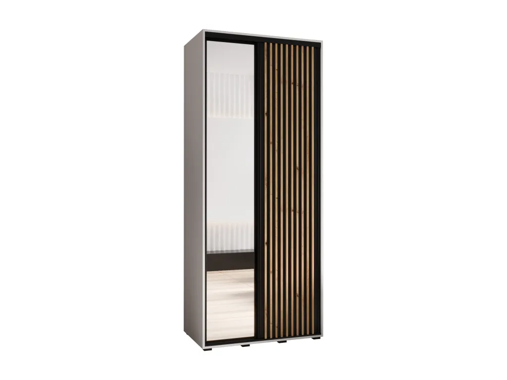 ARMARIO Mobtrendy 2 DE PUERTAS CORREDERAS 205.2/120/45 2 puertas (blanco/negro) 12303murv