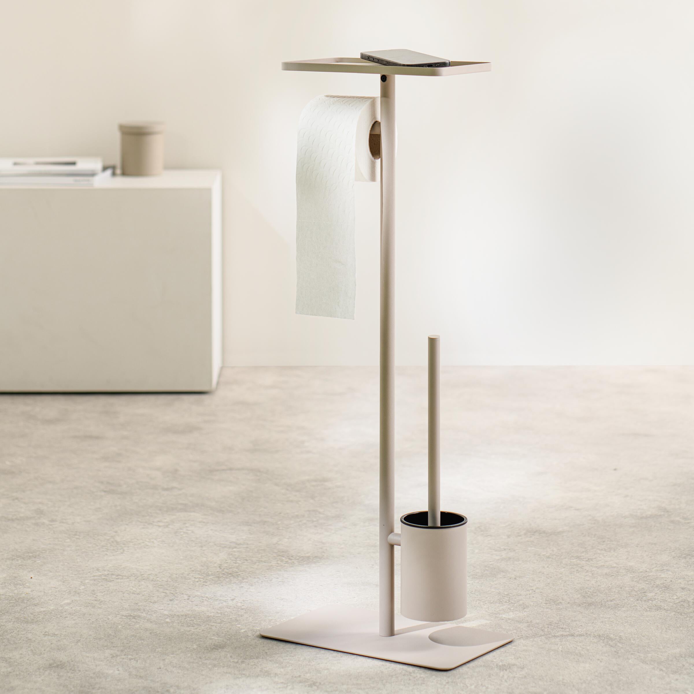 Sealskin Brix Toiletbutler met Planchet - Greige