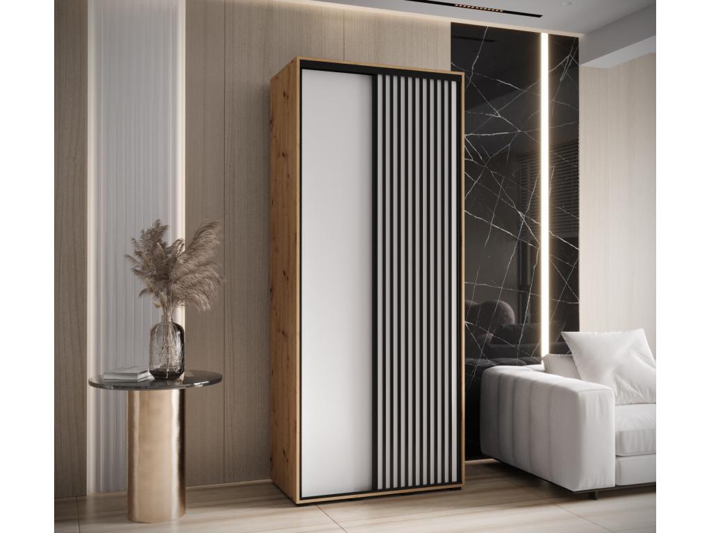 ARMARIO Nestleare 1 DE PUERTAS CORREDERAS 205 - 2/120/45 2 puertas artisan/blanco