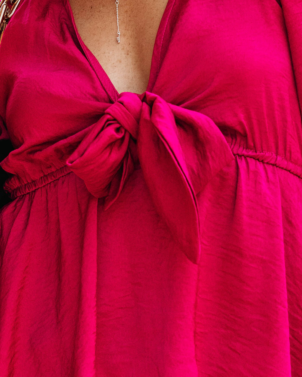 Trixie Front Tie Top - Red - Se7enfashion