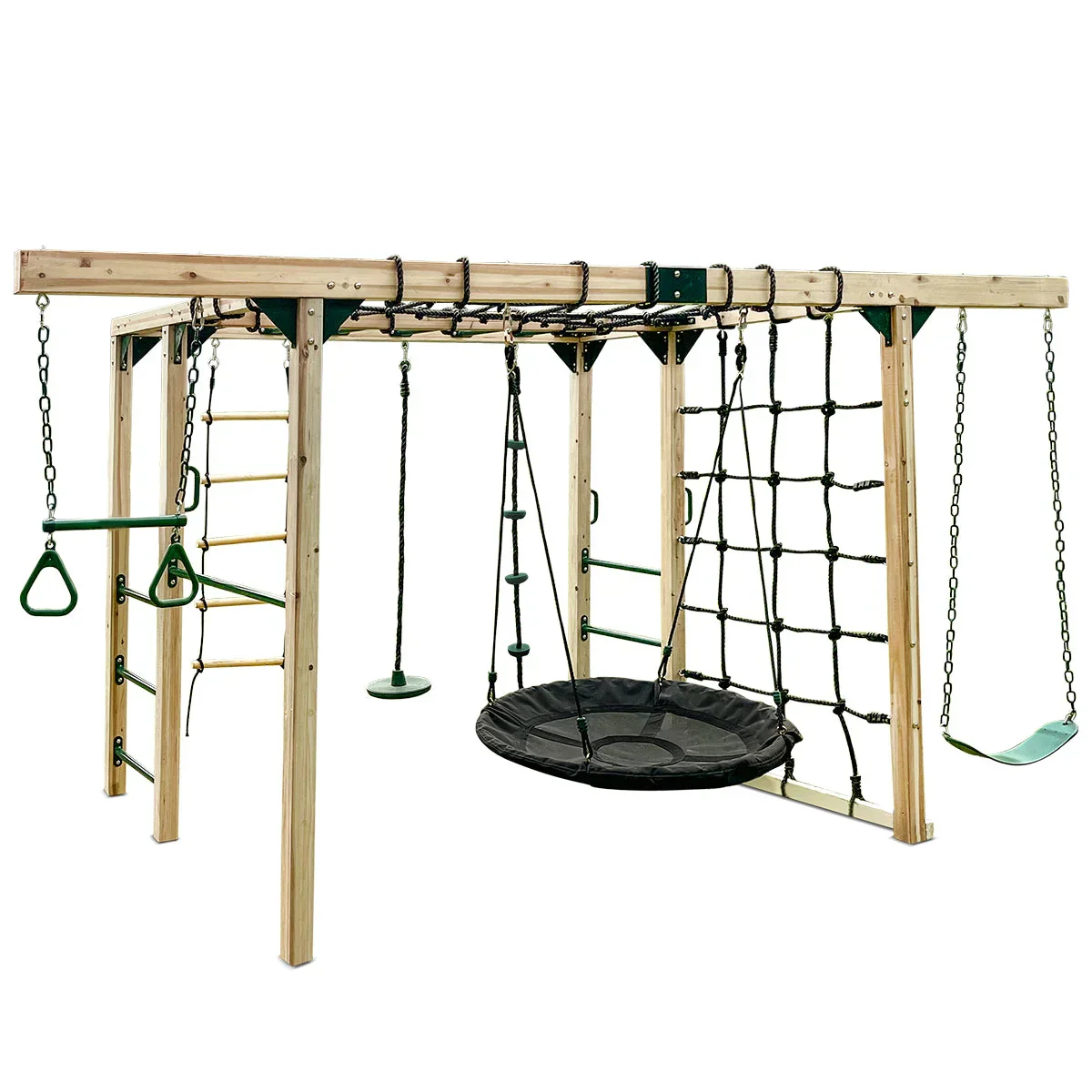 Lifespan Kids Premium Timber Jungle Gym Play Centre, 406cm x 196.2cm x 205cm, 5 Children, 50kg - Orangutan Climbing Cube - Image 3 Lifespan Kids Premium Timber Jungle Gym Play Centre, 406cm x 196.2cm x 205cm, 5 Children, 50kg - Orangutan Climbing Cube - Image 3