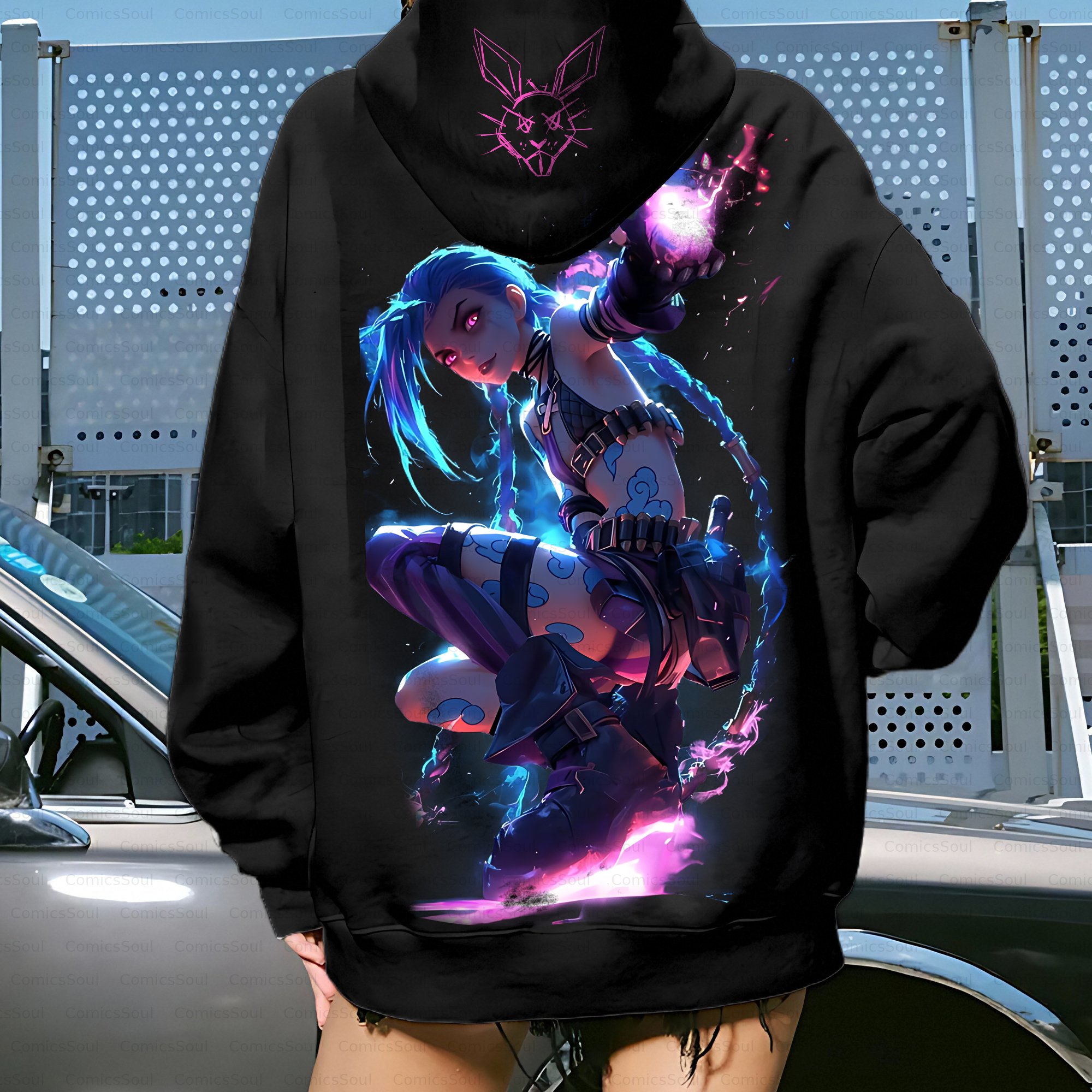 Unisex Anime Inspired Vintage Plush Hoodie