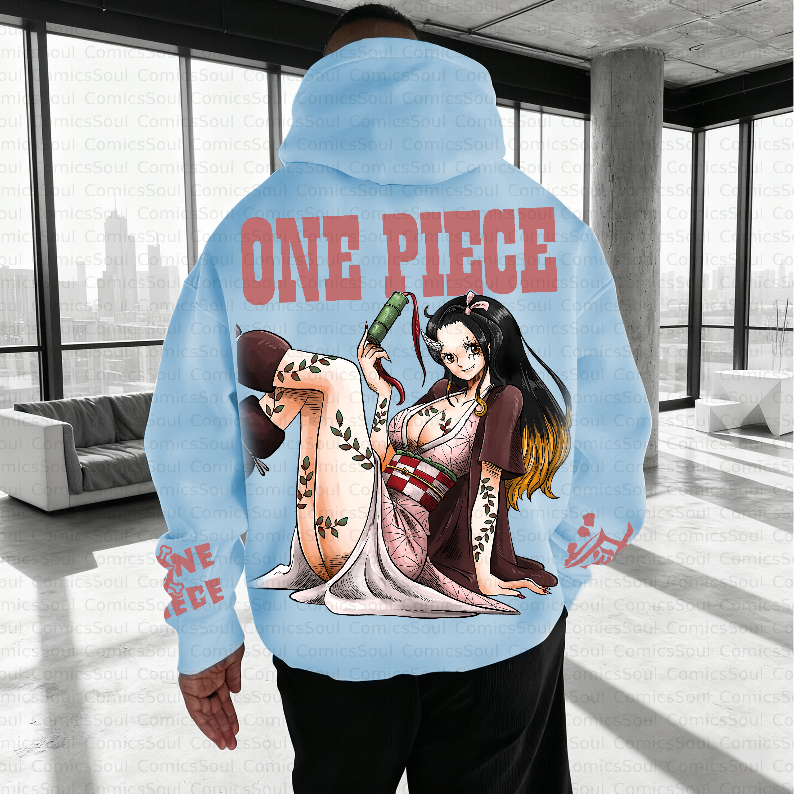 Unisex Anime Inspired Vintage Plush Hoodie