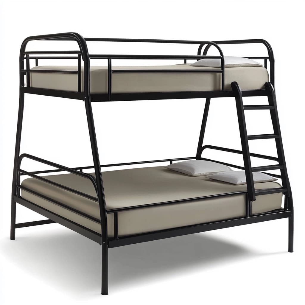 Litera de Metal Negra Twin sobre Full Muebles Dormitorio
