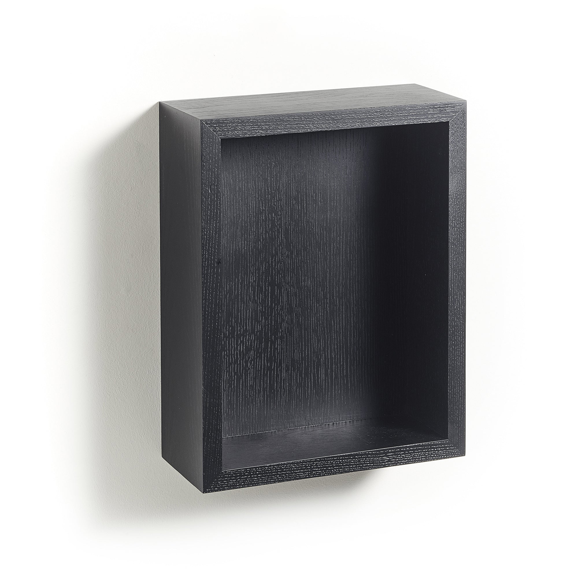 Wandplank Kubus Cole Black   Zwart   Hout