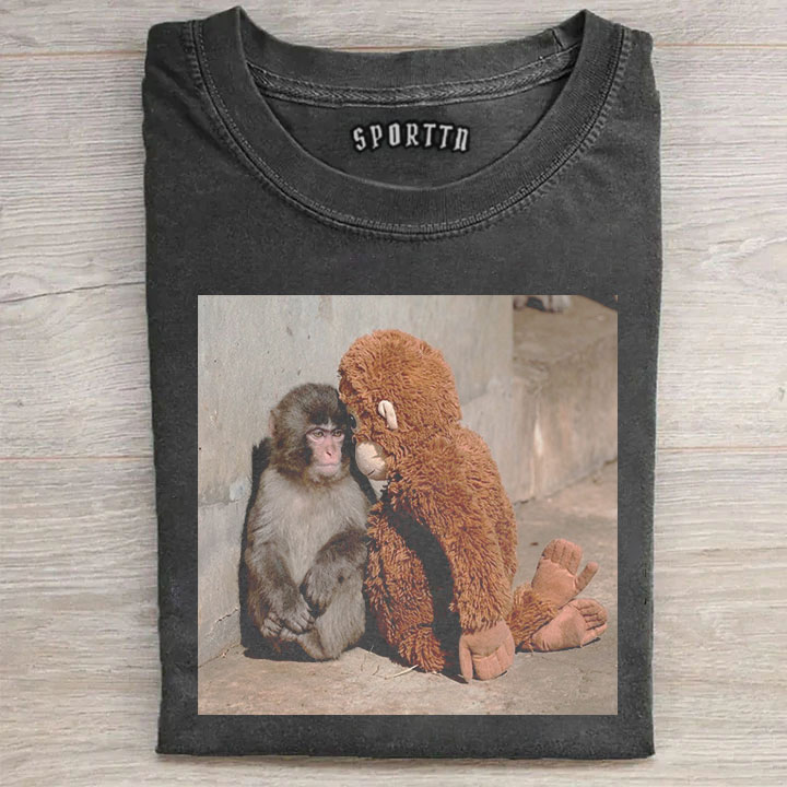 Punch-kun Monkey Meme Graphic T-shirt