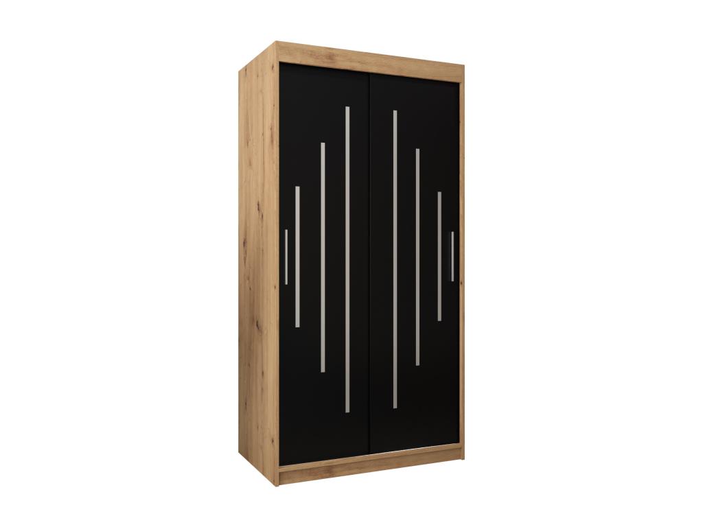 ARMARIO Nestliq DE PUERTAS CORREDERAS 200/100/62 2 puertas artisan/negro
