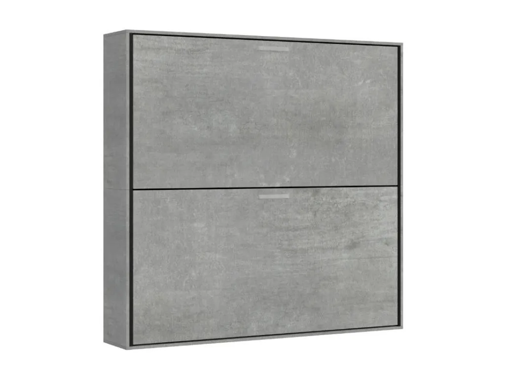 Litera abatible horizontal gris cemento 2 camas 85x185 cm Hogarmini- 56679jcgd