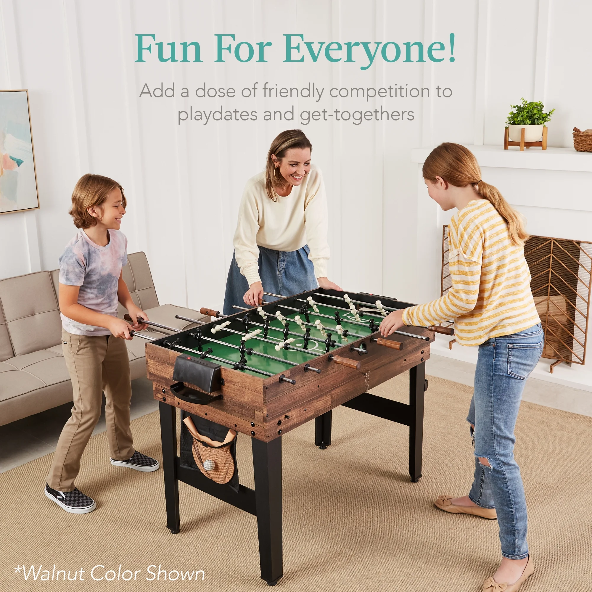 Best Choice Products 13-in-1 Combo Game Table Set w/ Ping Pong, Foosball, Basketball, Hockey, Archery - Natural - Image 15