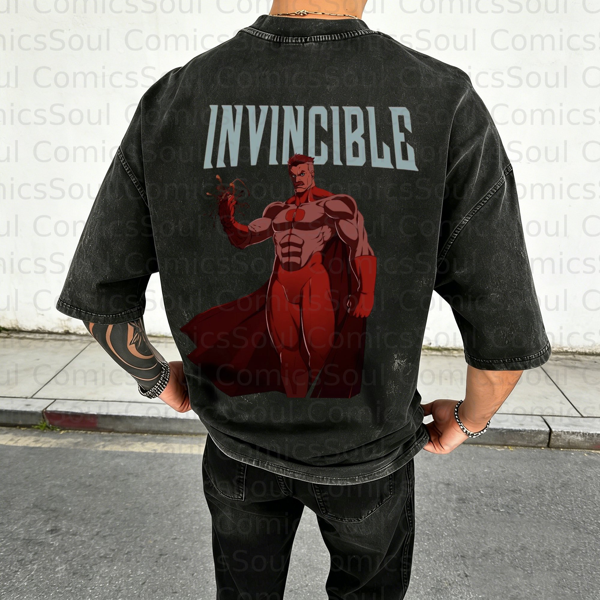 Unisex Anime Inspired Vintage Washed T-Shirt