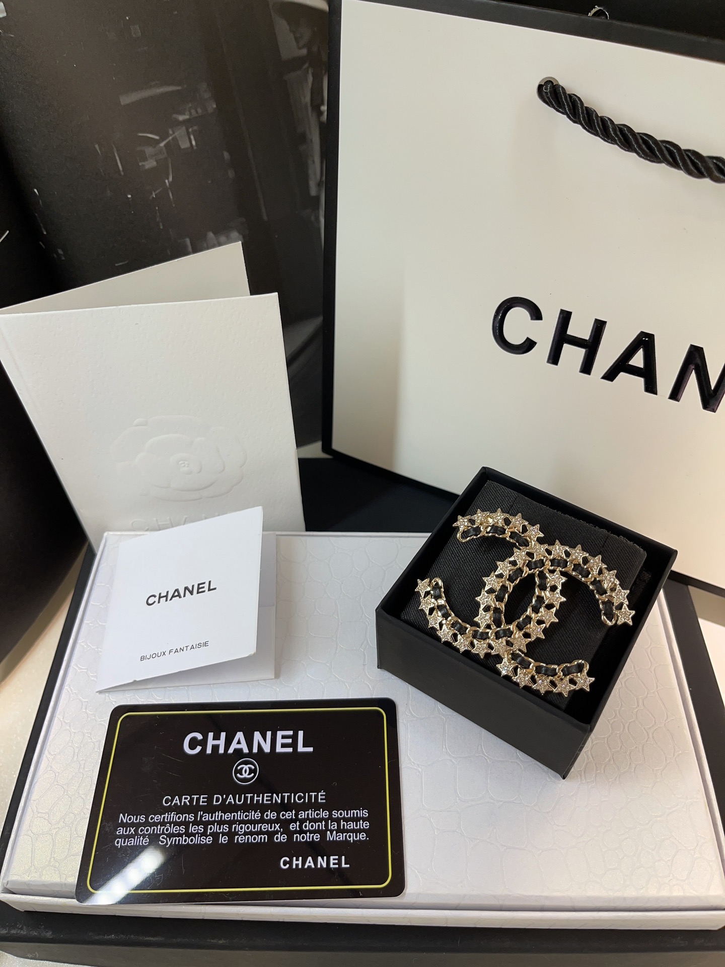 Chanel Little Star Leather Wrap CC Brooch - Original Replica Club