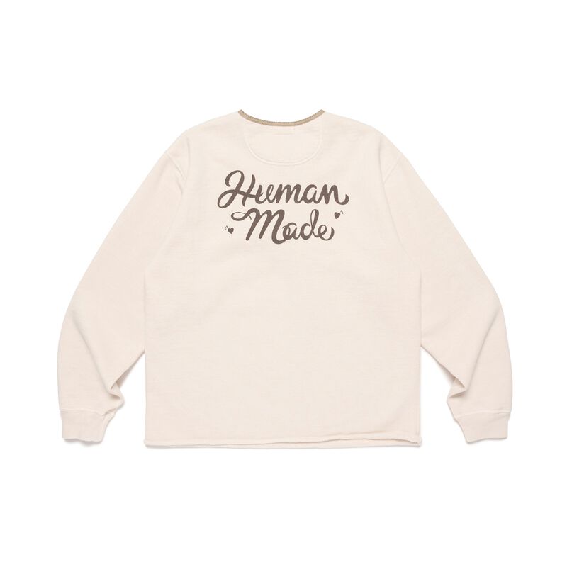HUMAN MADE HENLEY NECK SWEATSHIRT