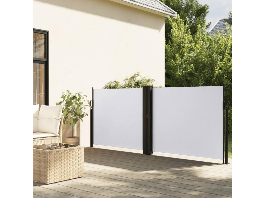 Toldo lateral retráctil blanco 100x1000 cm