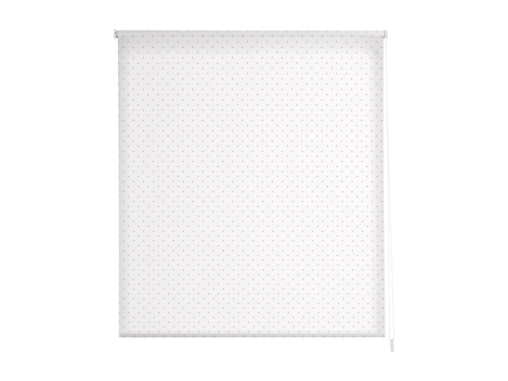 Laocacasas | Estores Personalizados TEXTURAS | 130 x 255 cm (Ancho por Alto) Tamaño de Tela 127 x 250 cm | Modelo MOTAS-1 Color Rosa