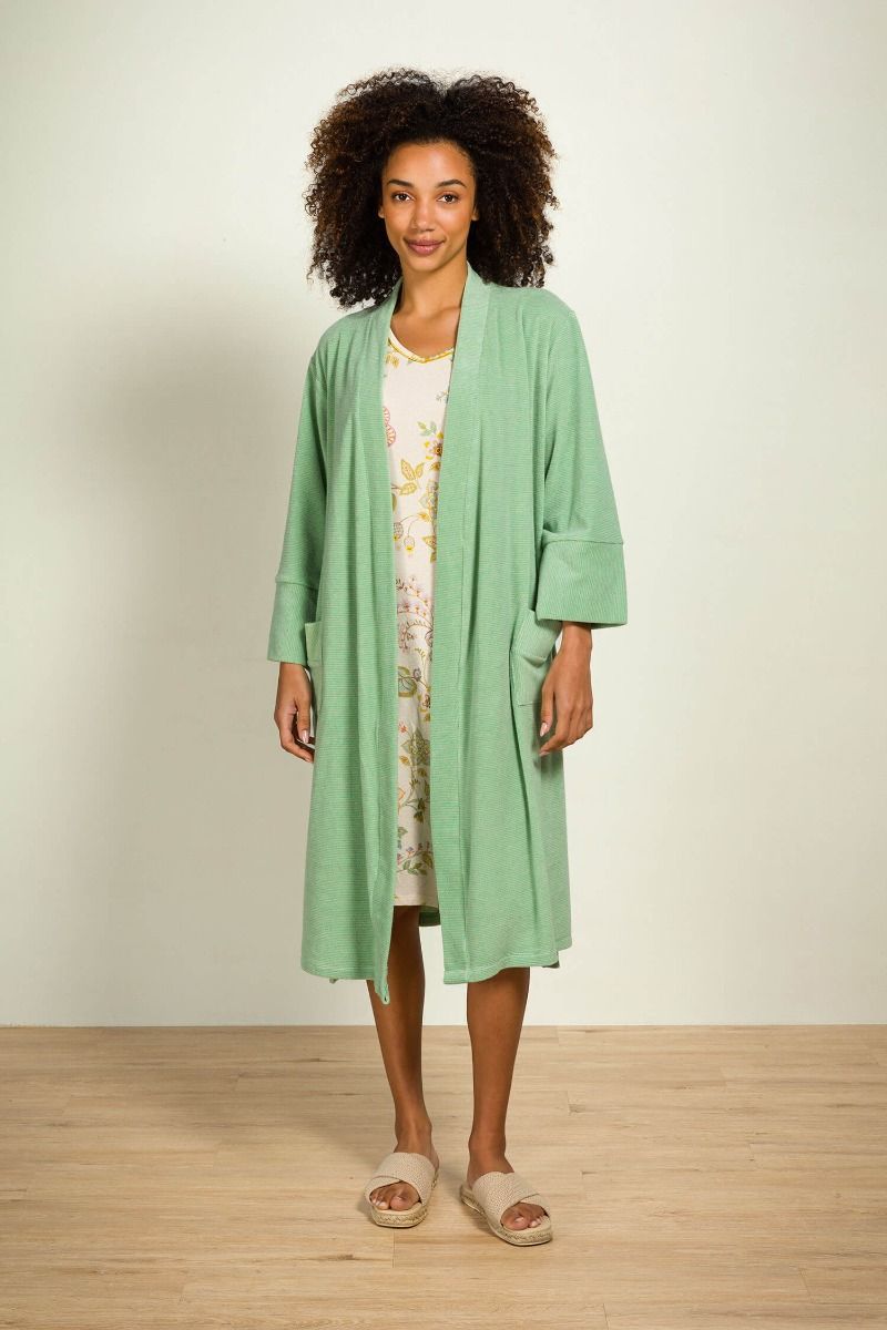 Naomi Kimono Petite Sumo Stripe Green