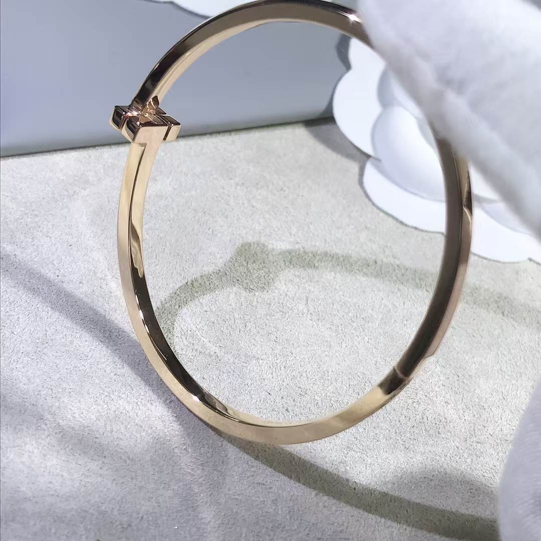 Tiffany T1 Narrow Diamond Hinged Bangle Bracelet - Original Replica Club