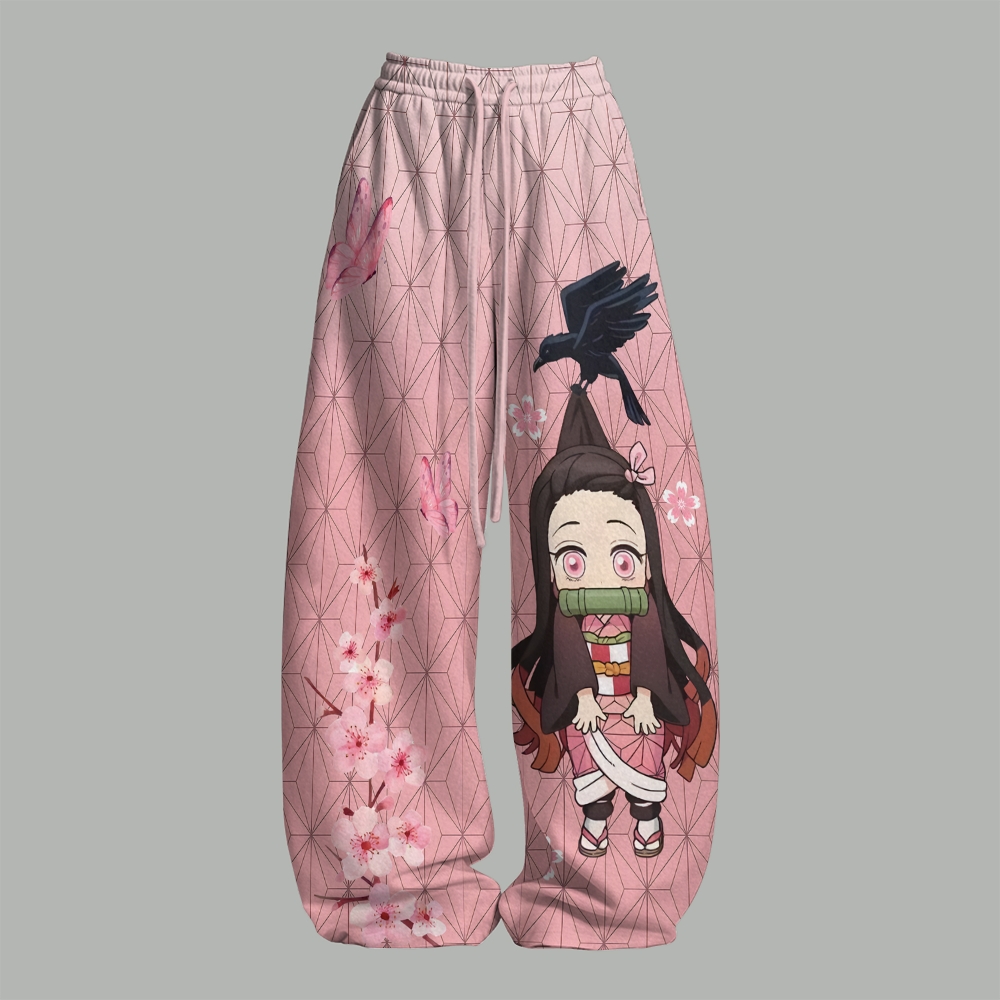Demon Slayer Top & Elasticated Trousers Two-Piece Set