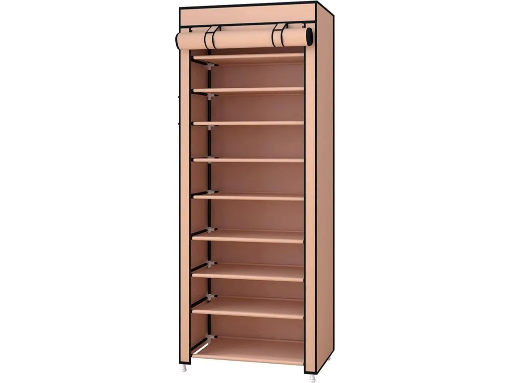 Armario Zapatero Tela con Puertas Cremallera 160x60x30 cm 54388AEEN