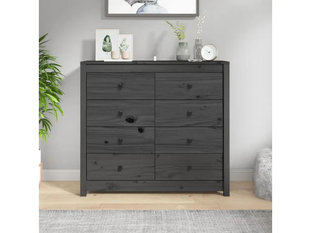 Armario auxiliar de Prietocasa maciza de Prietocasa gris 100x40x90 cm
