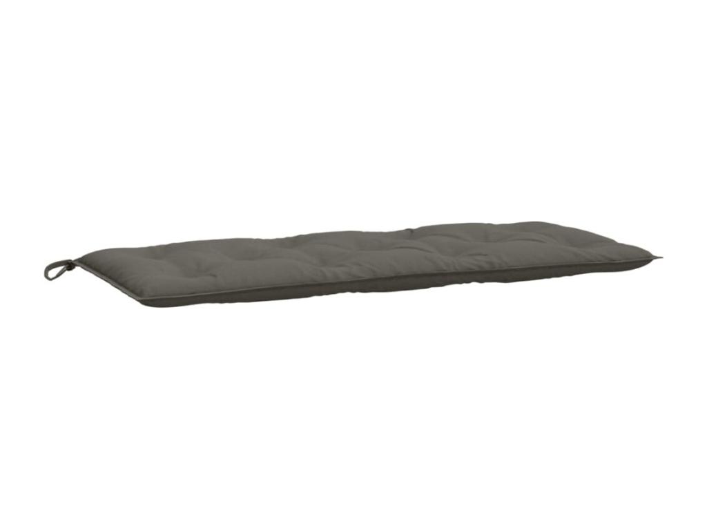 Cojín para banco de jardín tela gris oscuro melange 120x50x7 cm