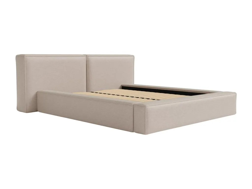 Canapé abatible 160x200 cm - Tela - Beige Colchón - Mueblestop ZPHR07063