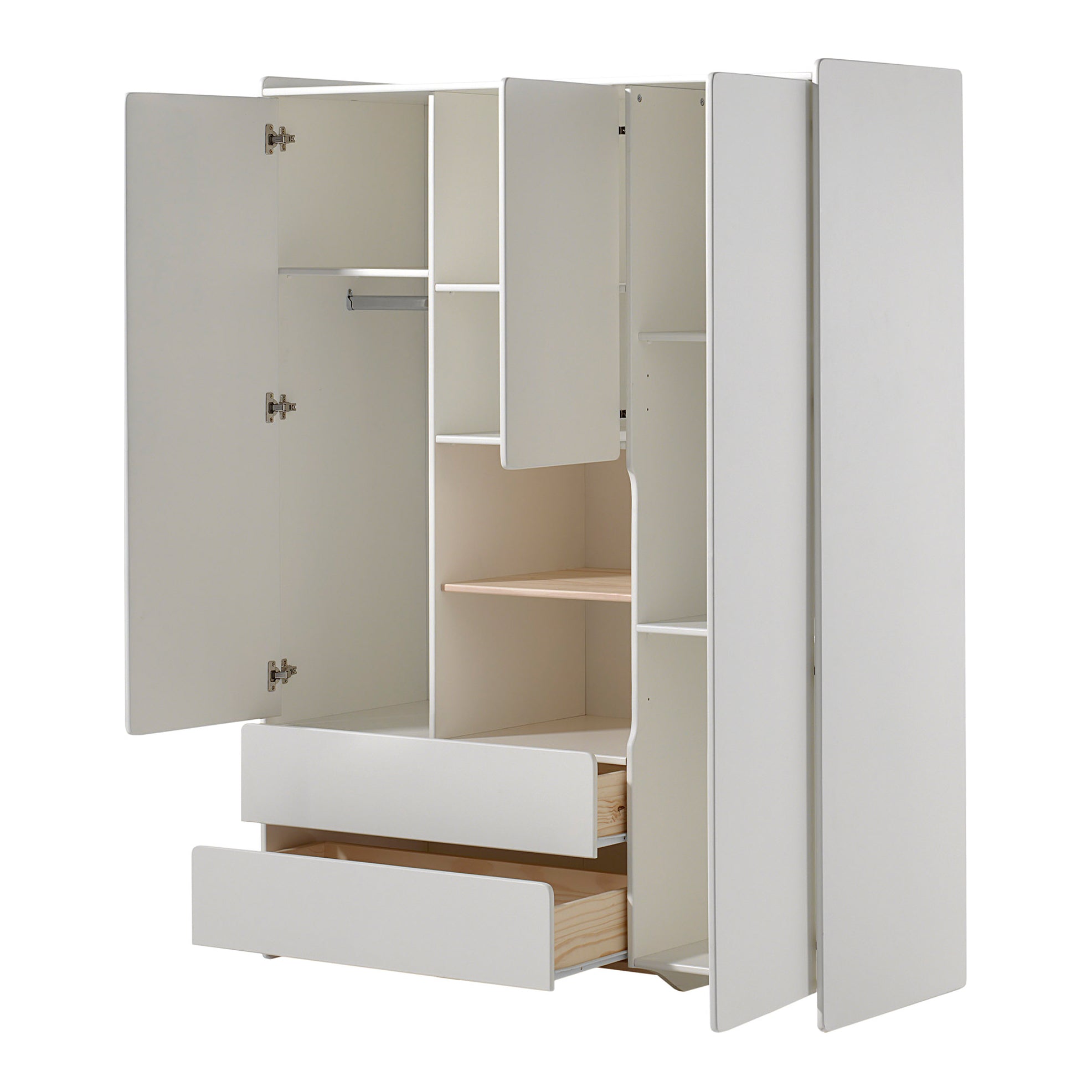 Vipack Kiddy Kledingkast 3-deurs - Wit