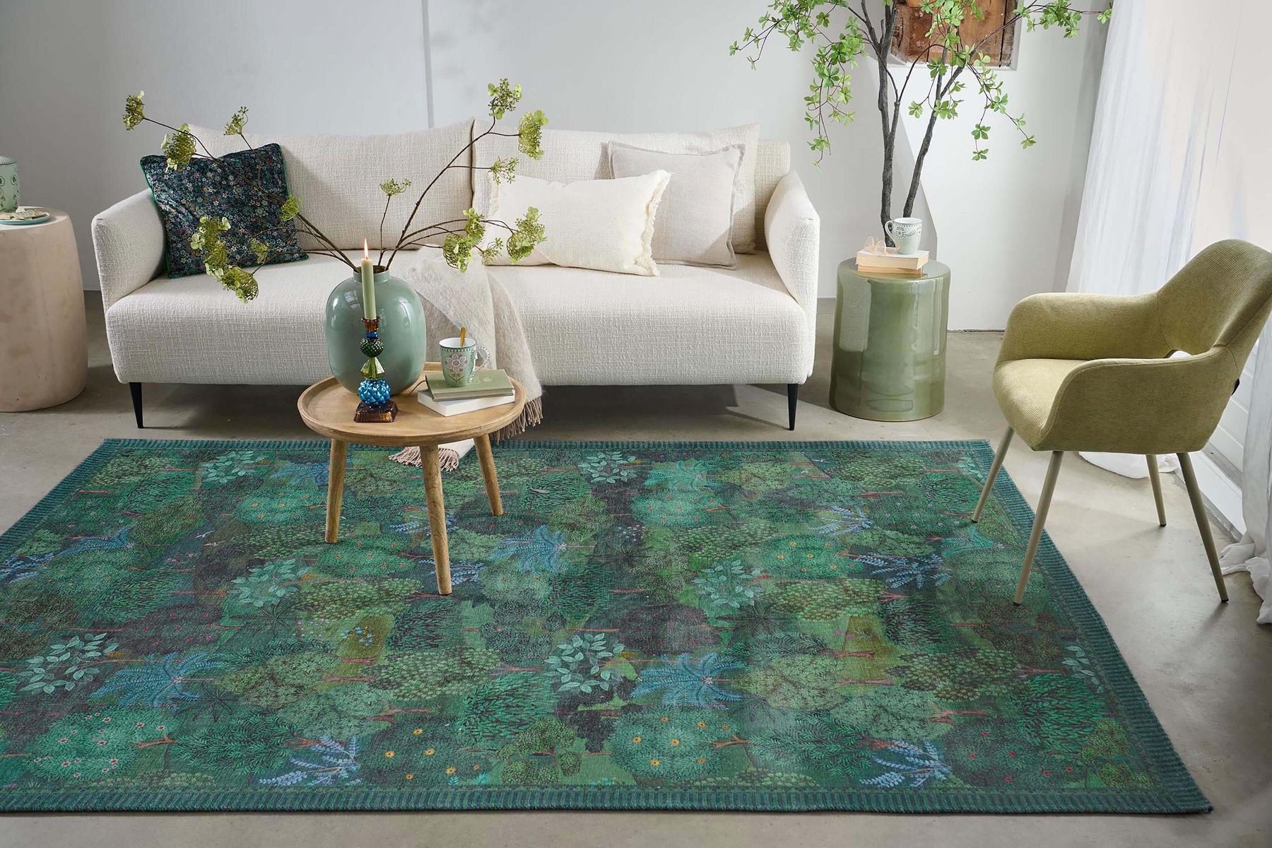 Carpet Jardin de Noche by Pip Dark Green