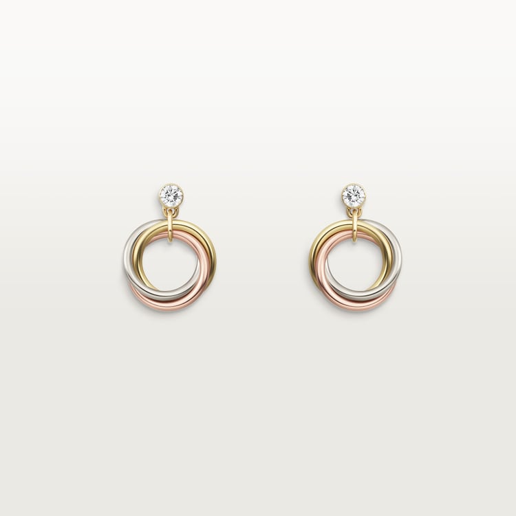 Replicate Trinity earrings, brilliant-cut diamonds(1:1 replica) - Original Replica Club